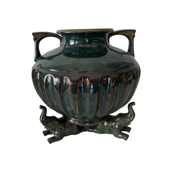 Maitland-Smith Urns Vases With 3 Elephants Legs