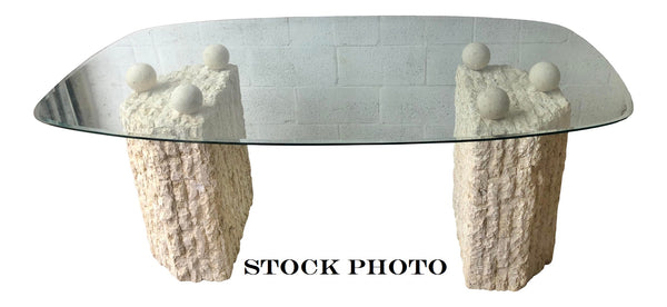 Postmodern Dining Table Mactan Stone Pedestals Only