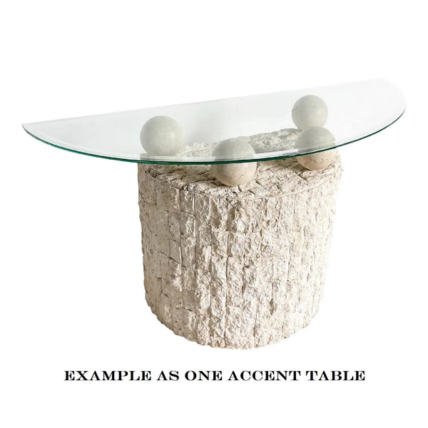 Postmodern Dining Table Mactan Stone Pedestals Only