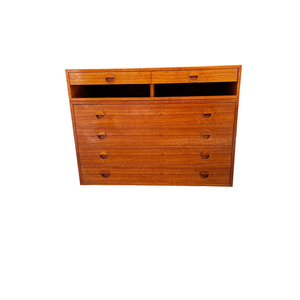Danish Modern Teak Drawer Wall Unit Floating Cabinets by HG Furniture