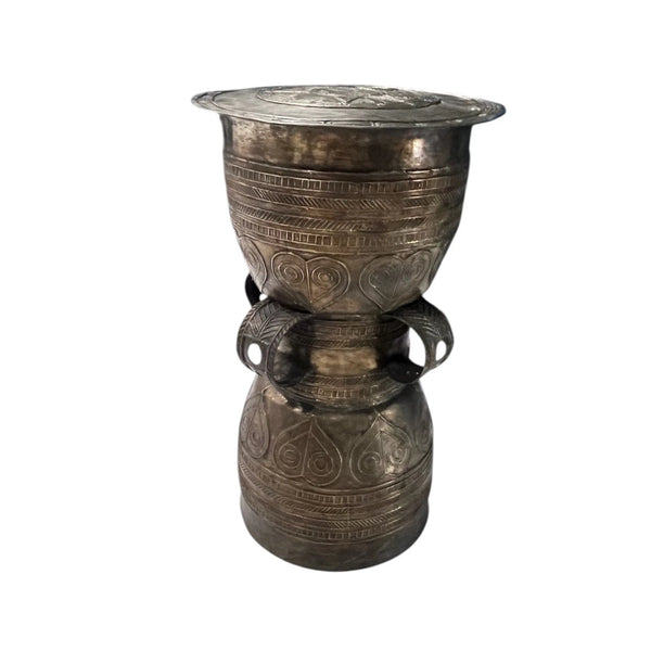 Bronze Rain Drum "Moko or Nekara Pejeng drum from Southeast Asia Heart Motif