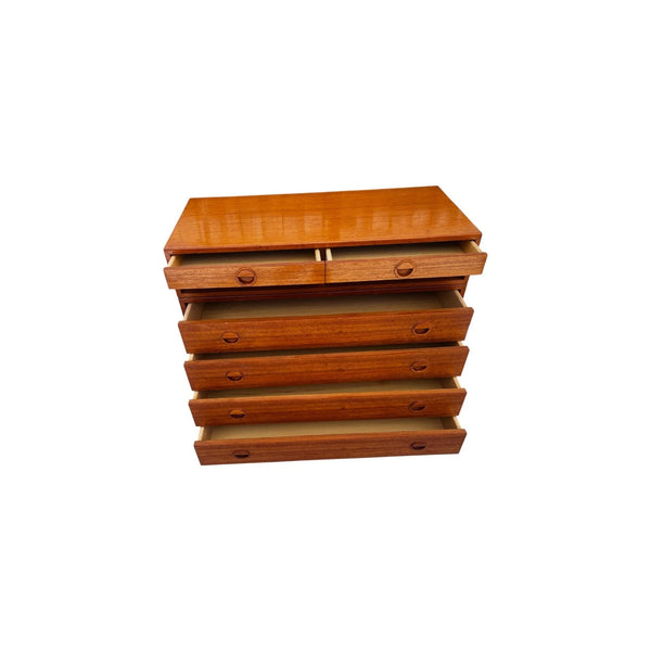 Danish Modern Teak Drawer Wall Unit Floating Cabinets by HG Furniture