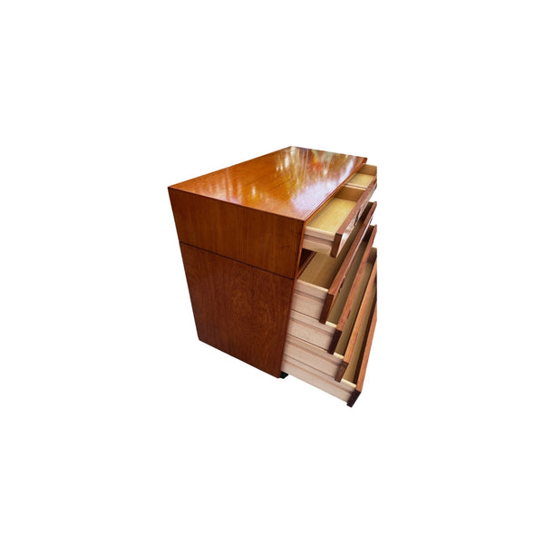 Danish Modern Teak Drawer Wall Unit Floating Cabinets by HG Furniture