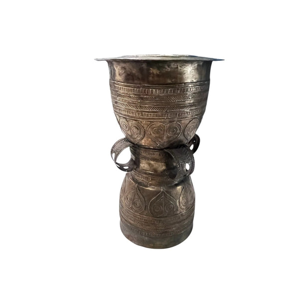 Bronze Rain Drum "Moko or Nekara Pejeng drum from Southeast Asia Heart Motif