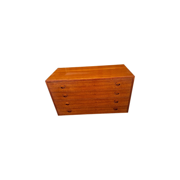 Danish Modern Teak Drawer Wall Unit Floating Cabinets by HG Furniture