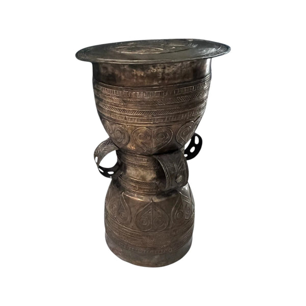 Bronze Rain Drum "Moko or Nekara Pejeng drum from Southeast Asia Heart Motif