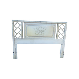 Dixie Aloha Queen Headboard Faux Bamboo Hollywood Regency Chippendale