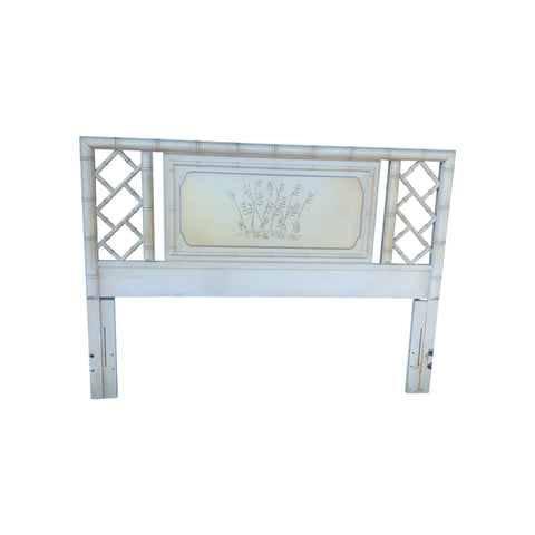 Dixie Aloha Queen Headboard Faux Bamboo Hollywood Regency Chippendale