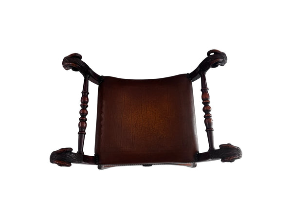 Rams Head Regency Mahogany Bench attributed to Theodore Alexander