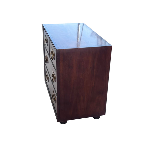 Henredon Chinoiserie Mahogany 4 Drawer Bachelors Chest