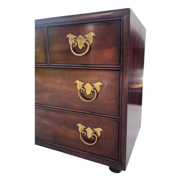 Henredon Chinoiserie Mahogany 4 Drawer Bachelors Chest