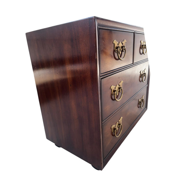 Henredon Chinoiserie Mahogany 4 Drawer Bachelors Chest