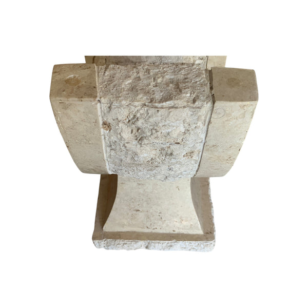 Tessellated Mactan Stone Organic Shape Base Rectangular Side Table Art Deco