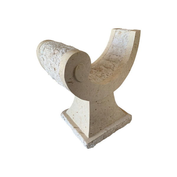 Tessellated Mactan Stone Organic Shape Base Rectangular Side Table Art Deco