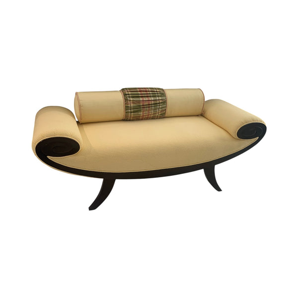 Sophisticated Designer Wood & fabric Christopher Guy Medea Ottoman Banquette
