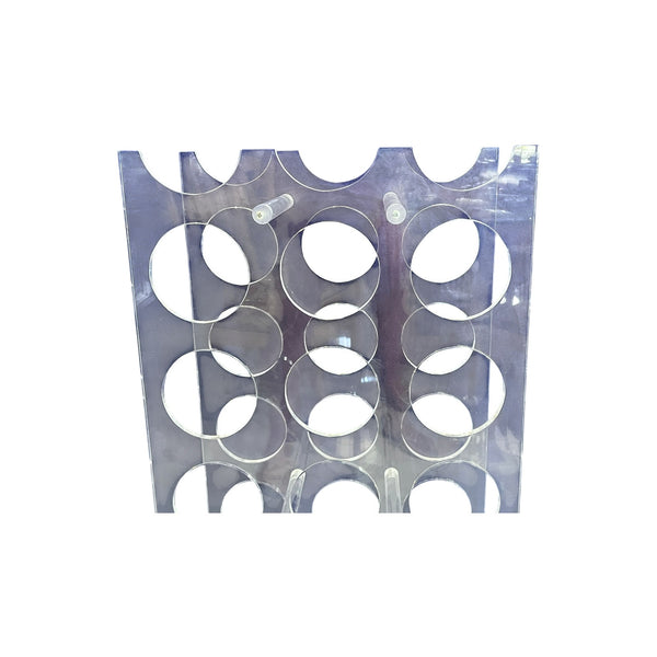 Vintage Modular Lucite Acrylic Floor Wine Rack, 21 bottles