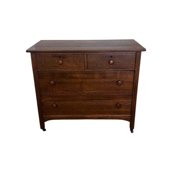 Antique American Tiger Oak Dresser / Bachelor Chest