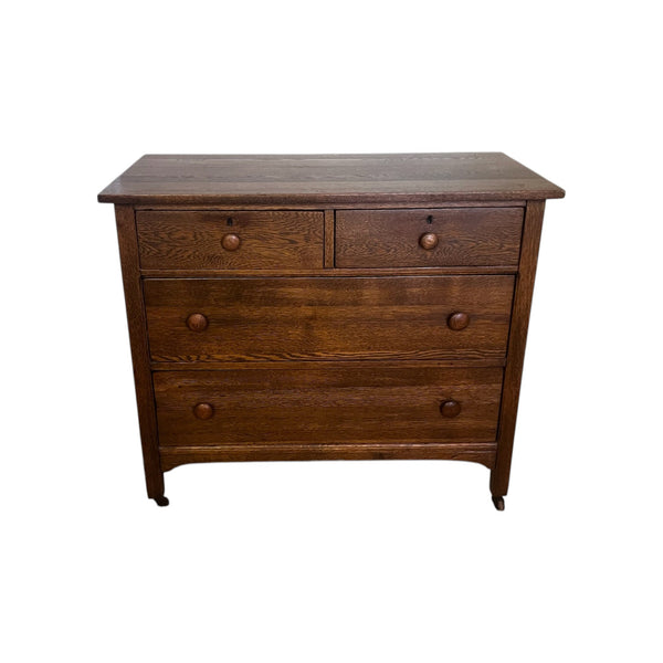Antique American Tiger Oak Dresser / Bachelor Chest