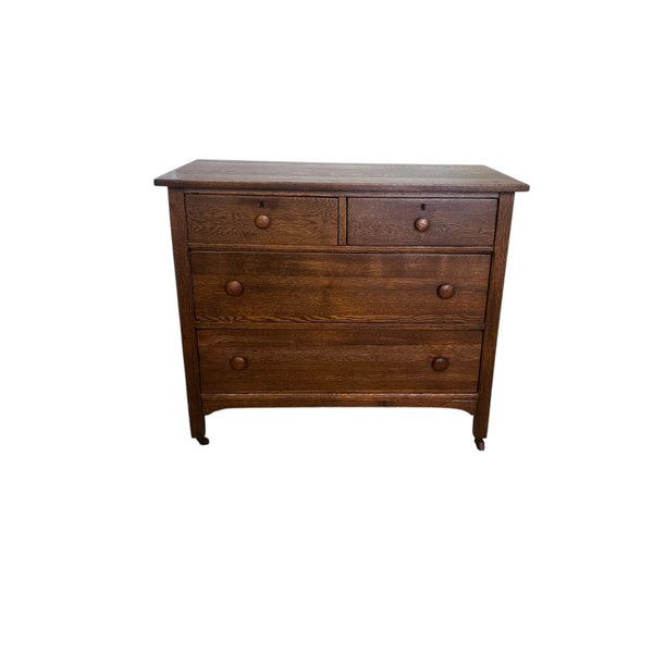 Antique American Tiger Oak Dresser / Bachelor Chest