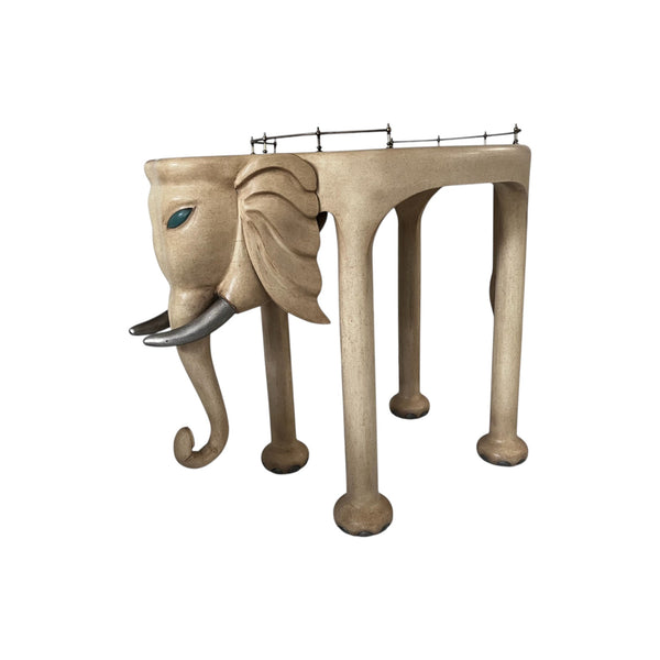 Hollywood regency Marge Carson Elephant Bar cart Rolling Table