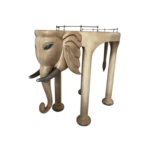 Hollywood regency Marge Carson Elephant Bar cart Rolling Table