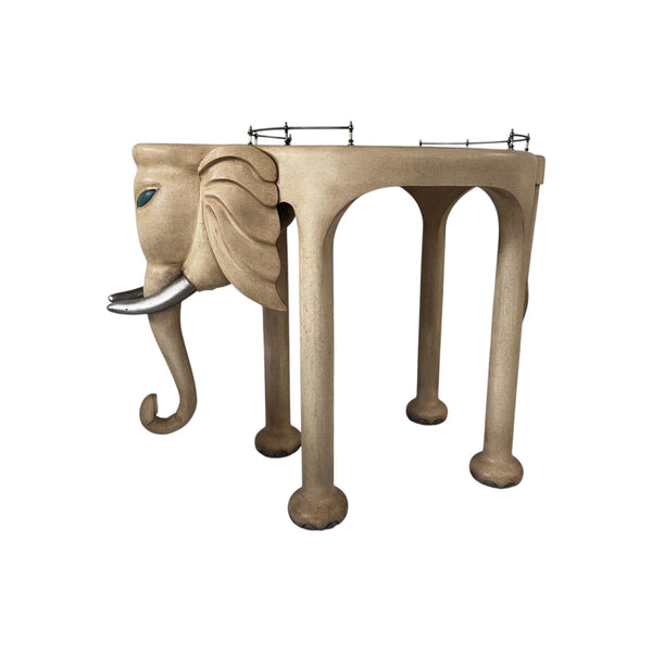 Hollywood regency Marge Carson Elephant Bar cart Rolling Table