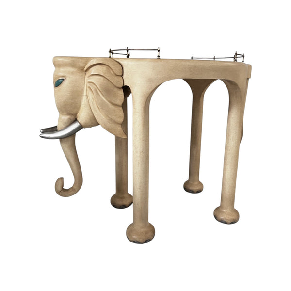 Hollywood regency Marge Carson Elephant Bar cart Rolling Table