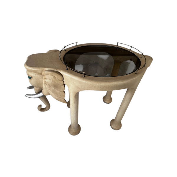Hollywood regency Marge Carson Elephant Bar cart Rolling Table