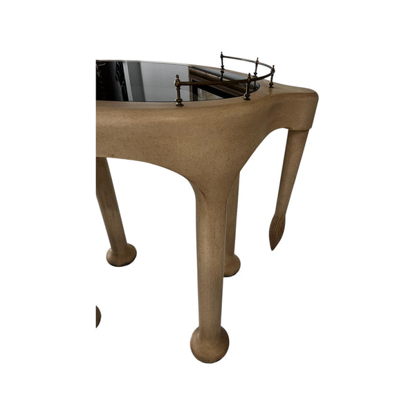 Hollywood regency Marge Carson Elephant Bar cart Rolling Table