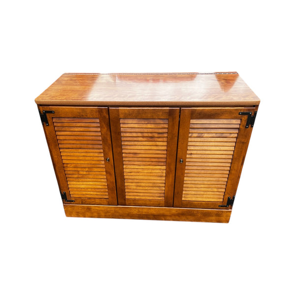 Mid Century Modern Stereo Cabinet, Ethan Allen Heirloom Nutmeg Maple Cabinet