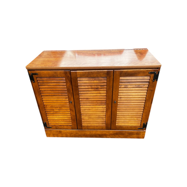 Mid Century Modern Stereo Cabinet, Ethan Allen Heirloom Nutmeg Maple Cabinet