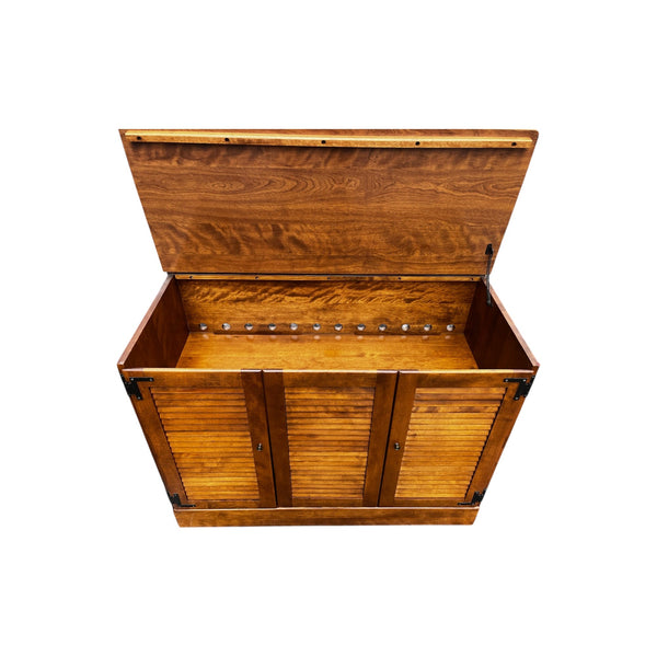 Mid Century Modern Stereo Cabinet, Ethan Allen Heirloom Nutmeg Maple Cabinet