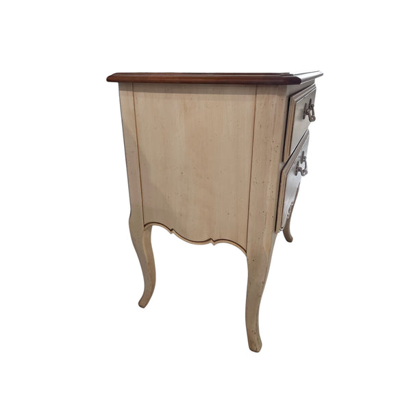 Ethan Allen French Country Nightstand End Side Table Antique White