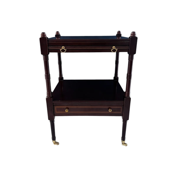 Vintage Bombay Regency Style Two Tier Side End Table 1980’s