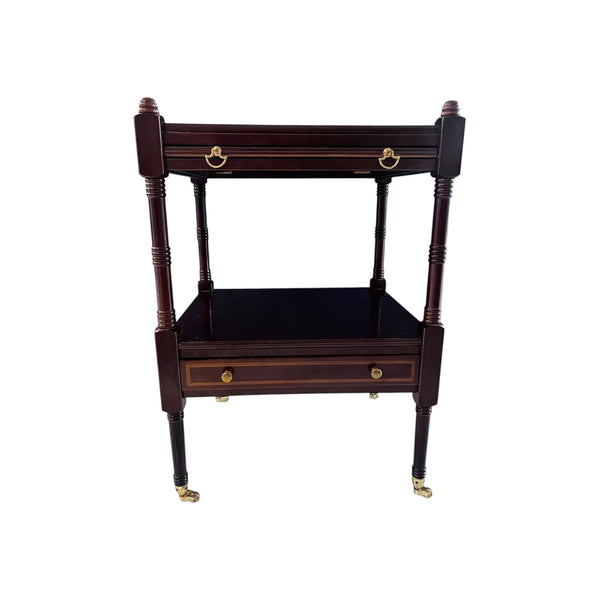 Vintage Bombay Regency Style Two Tier Side End Table 1980’s