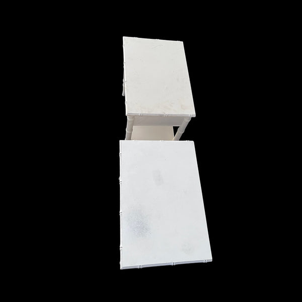 Pair of Thomasville Allegro Fretwork Faux Bamboo Nightstands