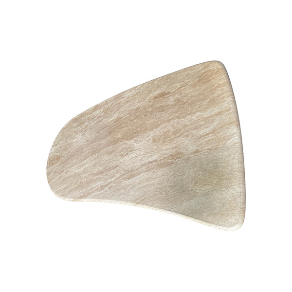 Mid-Century Danish Modern Teak & Travertine Coffee by Marmorhuset