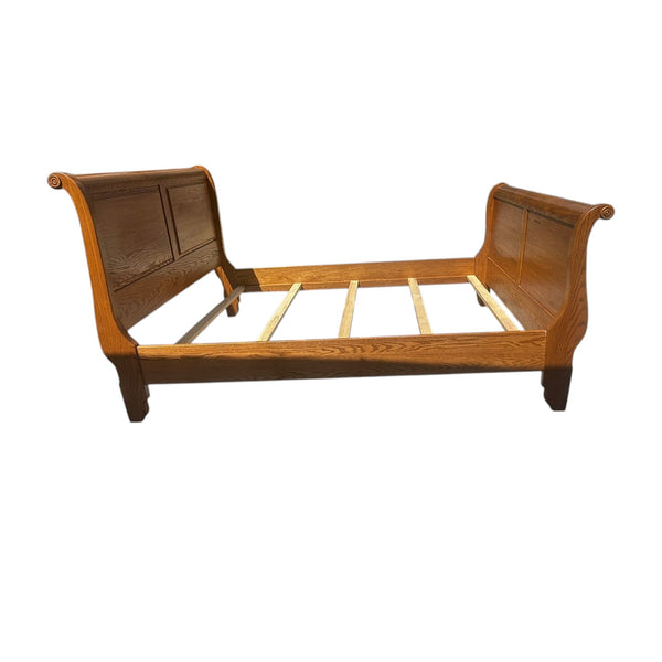 Simply Amish Homestead Sleigh Bed Oak Queen size