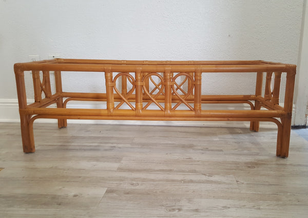 Bent Bamboo and rattan coffee table