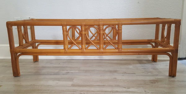 Bent Bamboo and rattan coffee table