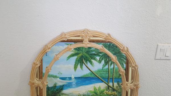 Palm Frond Arched Wall Mirror after Serge Roche Gampel Stoll