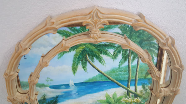 Palm Frond Arched Wall Mirror after Serge Roche Gampel Stoll