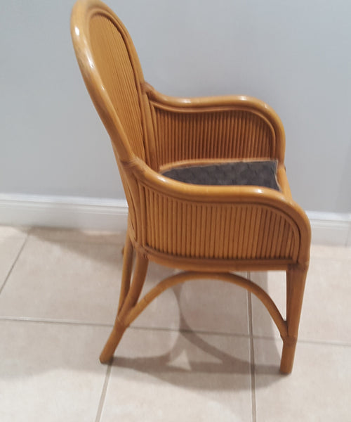 Wicker by Henry link Split bamboo captain chair