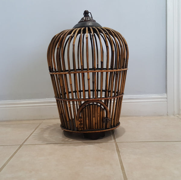 Burnt Bamboo Boho chic balloon Bird Cage