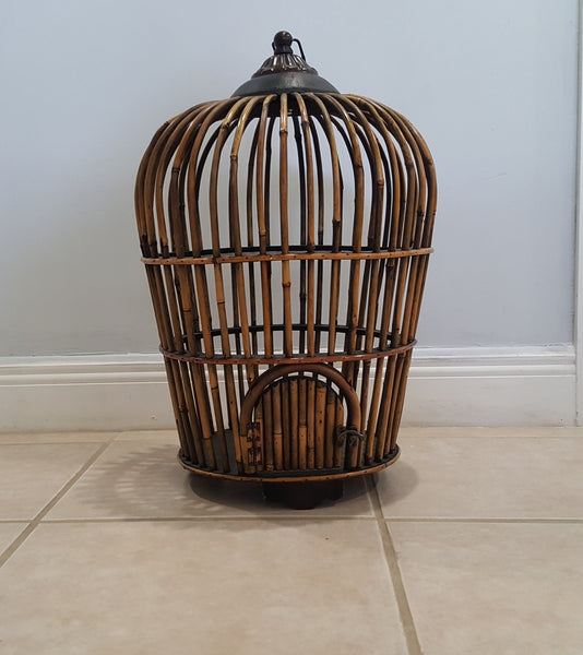 Burnt Bamboo Boho chic balloon Bird Cage