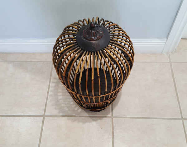 Burnt Bamboo Boho chic balloon Bird Cage