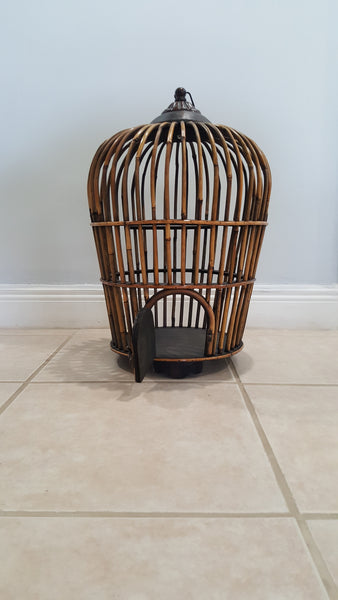 Burnt Bamboo Boho chic balloon Bird Cage