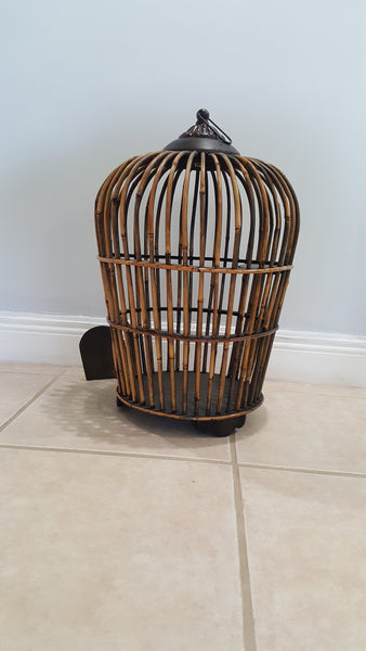 Burnt Bamboo Boho chic balloon Bird Cage