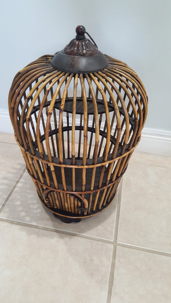 Burnt Bamboo Boho chic balloon Bird Cage