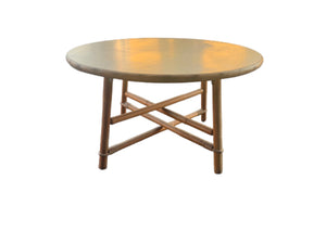 Round Fick's Reed Style wooden bamboo coffee table